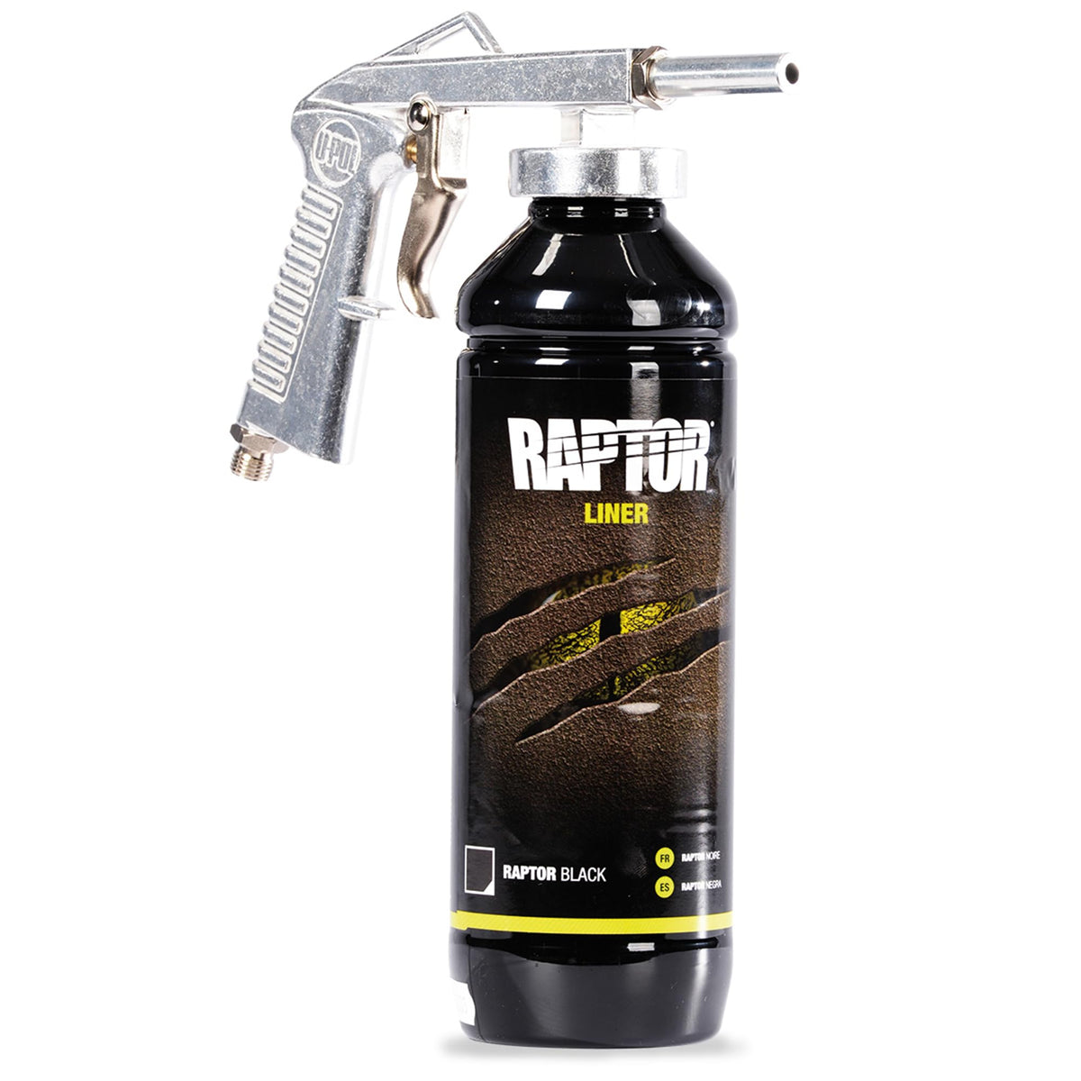 U-POL Raptor kit next to measuring tape showing coverage scale