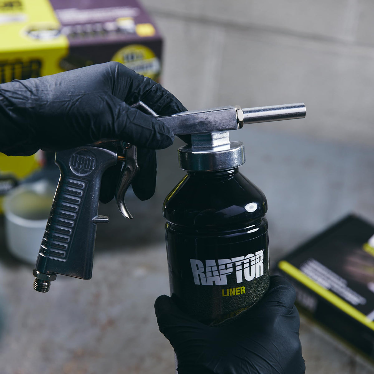U-POL Raptor textured coating close-up demonstrating tough surface