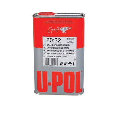 U-POL System 2032 front label showing product and benefits for large-area work