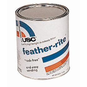 U.S. Chemical & Plastics Feather-rite front view of one-gallon can showing label and capacity, easy identification
