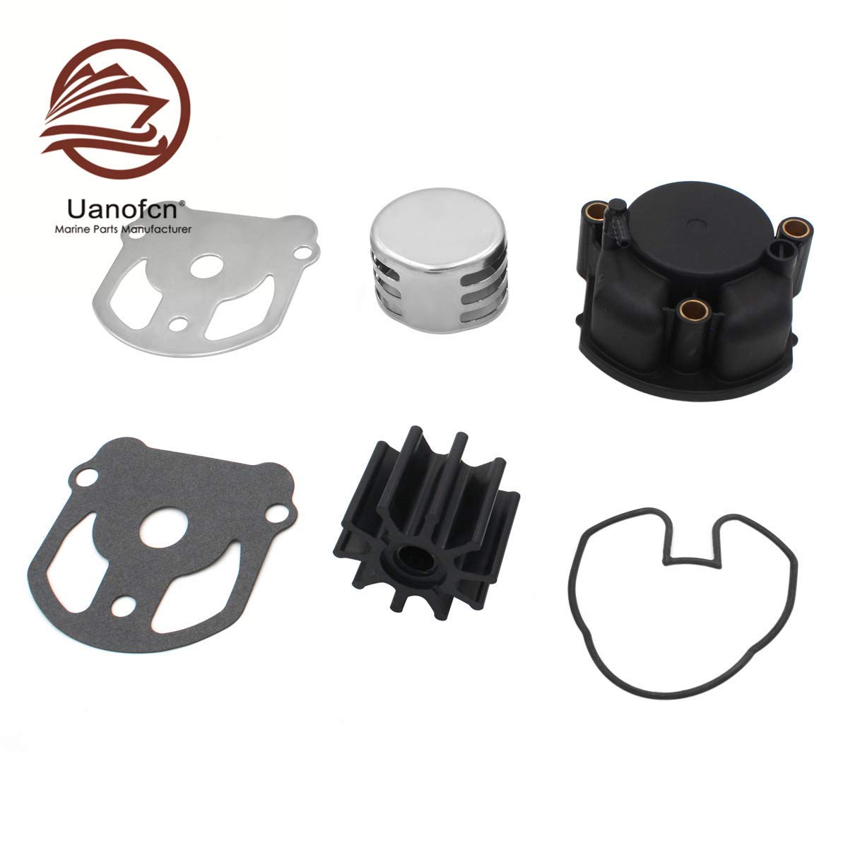 UANOFCN close-up of neoprene impeller blades highlighting flexibility and durability