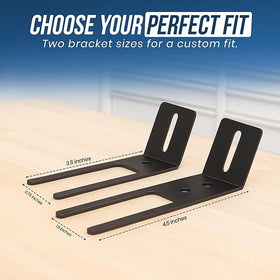 UBL close-up of aluminum bracket edge shows solid construction and corrosion resistance