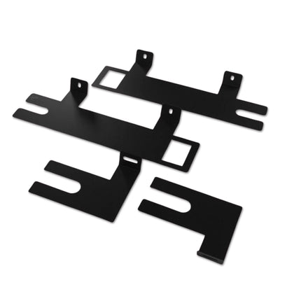 UBL visor bracket front view showing mounting profile and secure fit