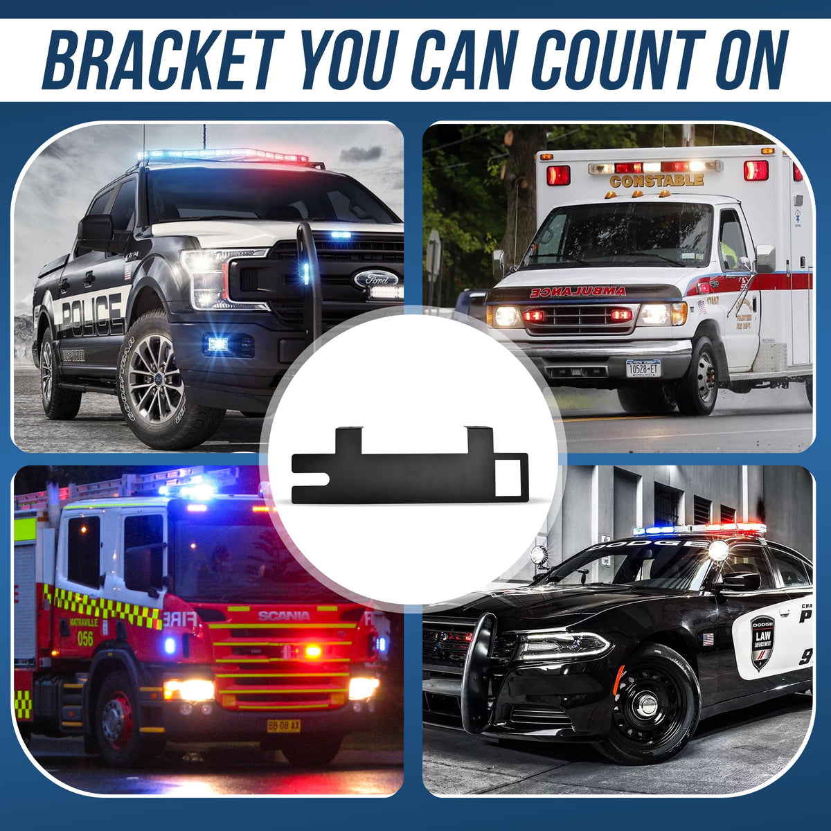 UBL visor bracket with LED light attached for targeted interior illumination