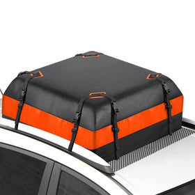 UBOG rooftop bag front profile on car roof showing waterproof protection