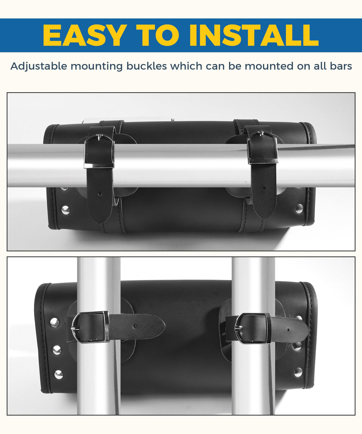 UBOG mounting straps with holes for tool-free secure installation