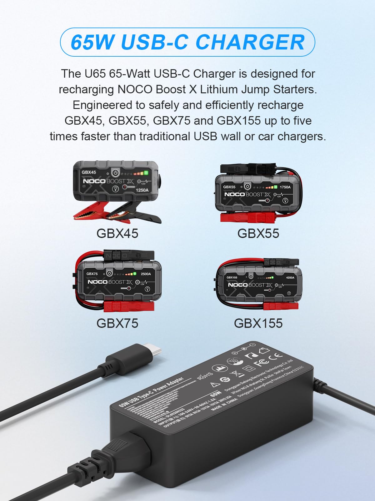 UCANUUP charger packaging with warranty card showing included support benefit