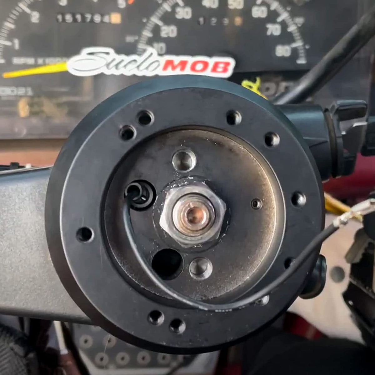 UcarSoon adapter beside a ruler showing 5‑inch depth for correct spline measurement