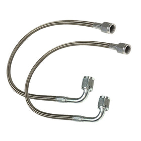 UCCKEYI two-piece brake line pack showing straight and 90° -3 AN fittings, ready to install
