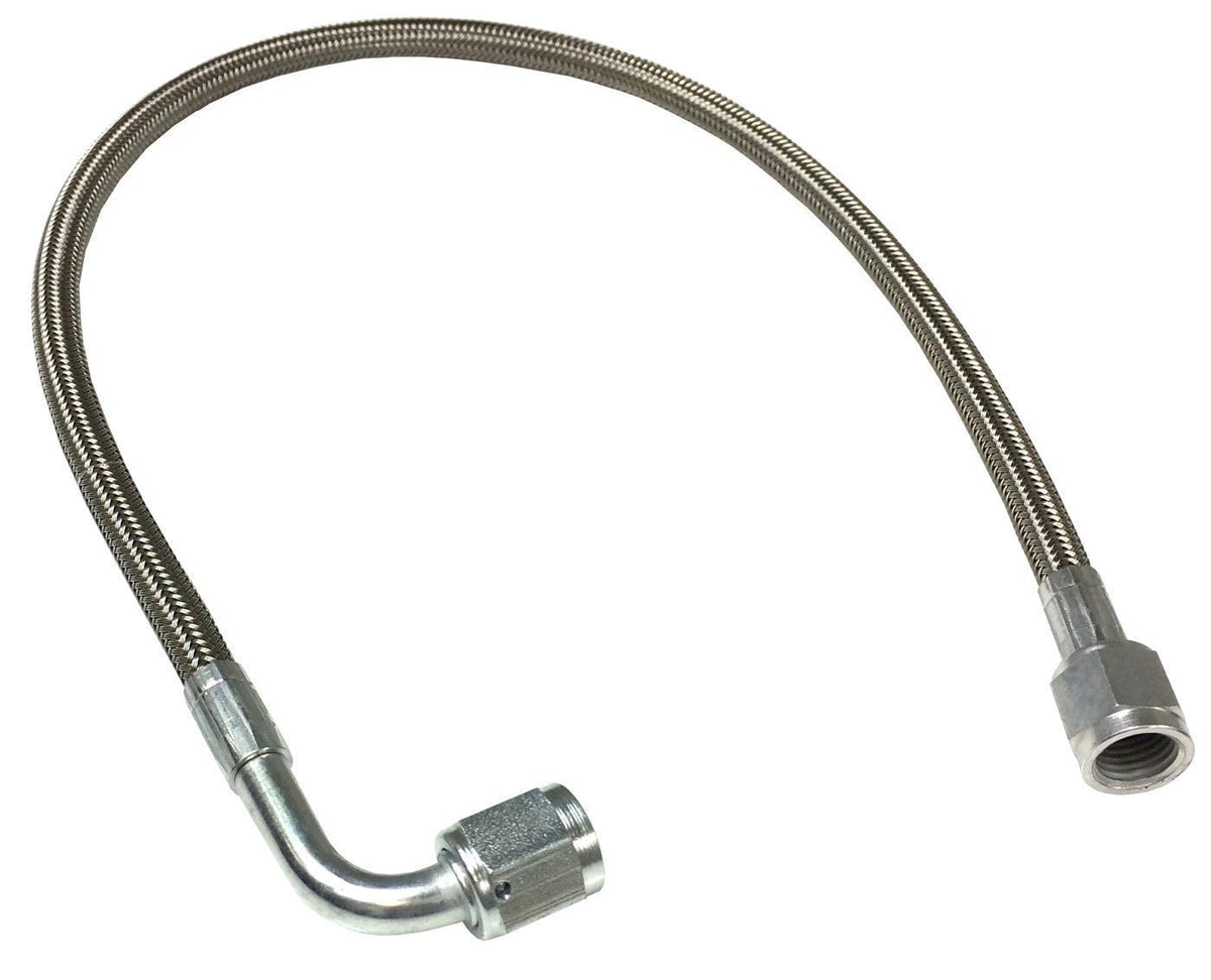 Close-up of UCCKEYI stainless braid and PTFE liner showing abrasion resistance benefit