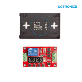 UCTRONICS display and buttons closeup for easy programming and status feedback