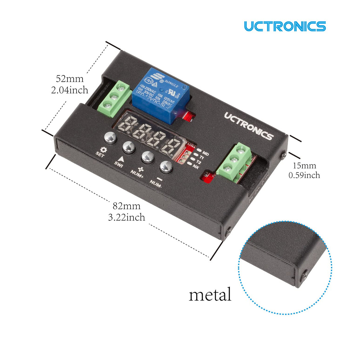 UCTRONICS metal enclosure detail protecting circuitry and enabling secure mounting