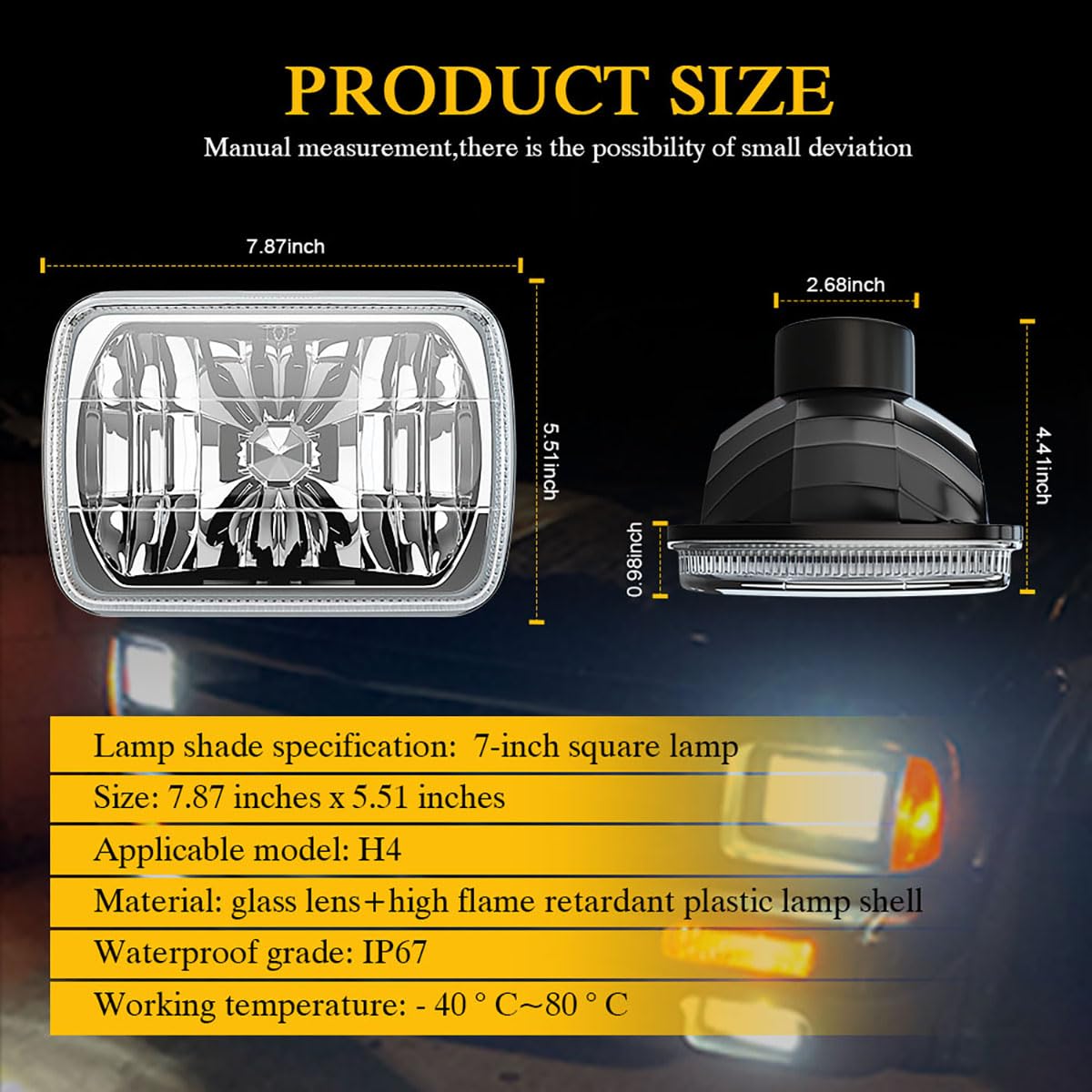 UCYAR close-up of glass housing lens highlighting durable construction