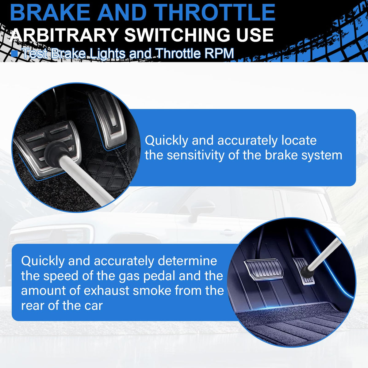 UEGHNS tool in use while checking brake lights enabling hands-free testing