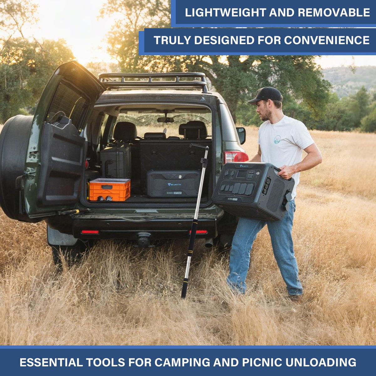 UEGHNS in a lifestyle scene loading an RV, speeds gear handling and improves safety
