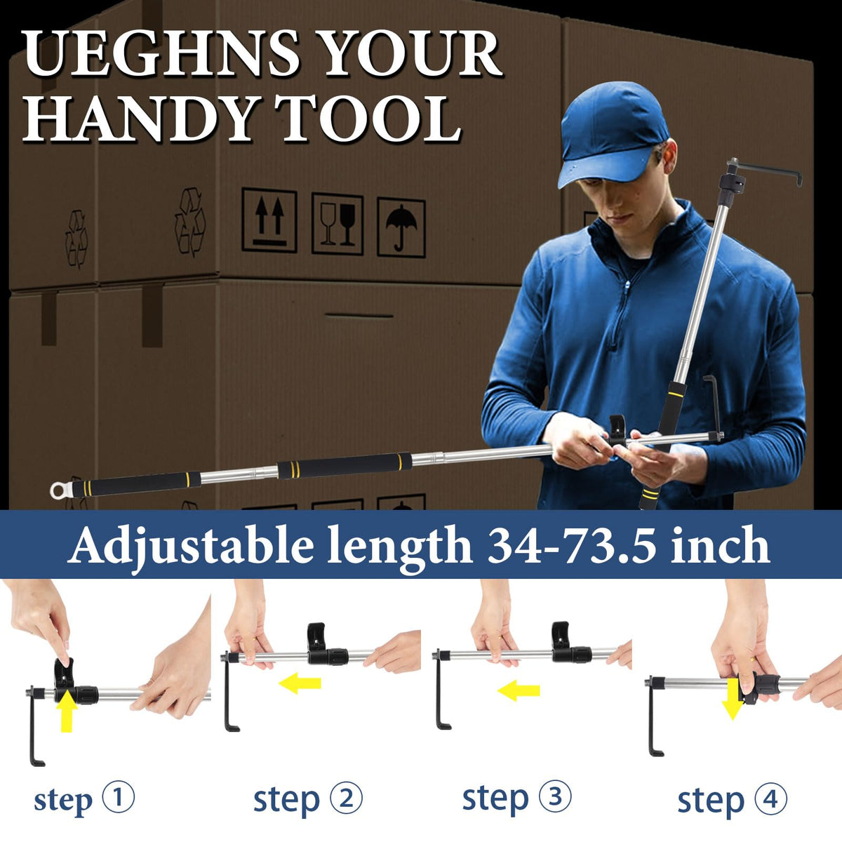 UEGHNS next to ruler to show scale and precise length adjustment advantage