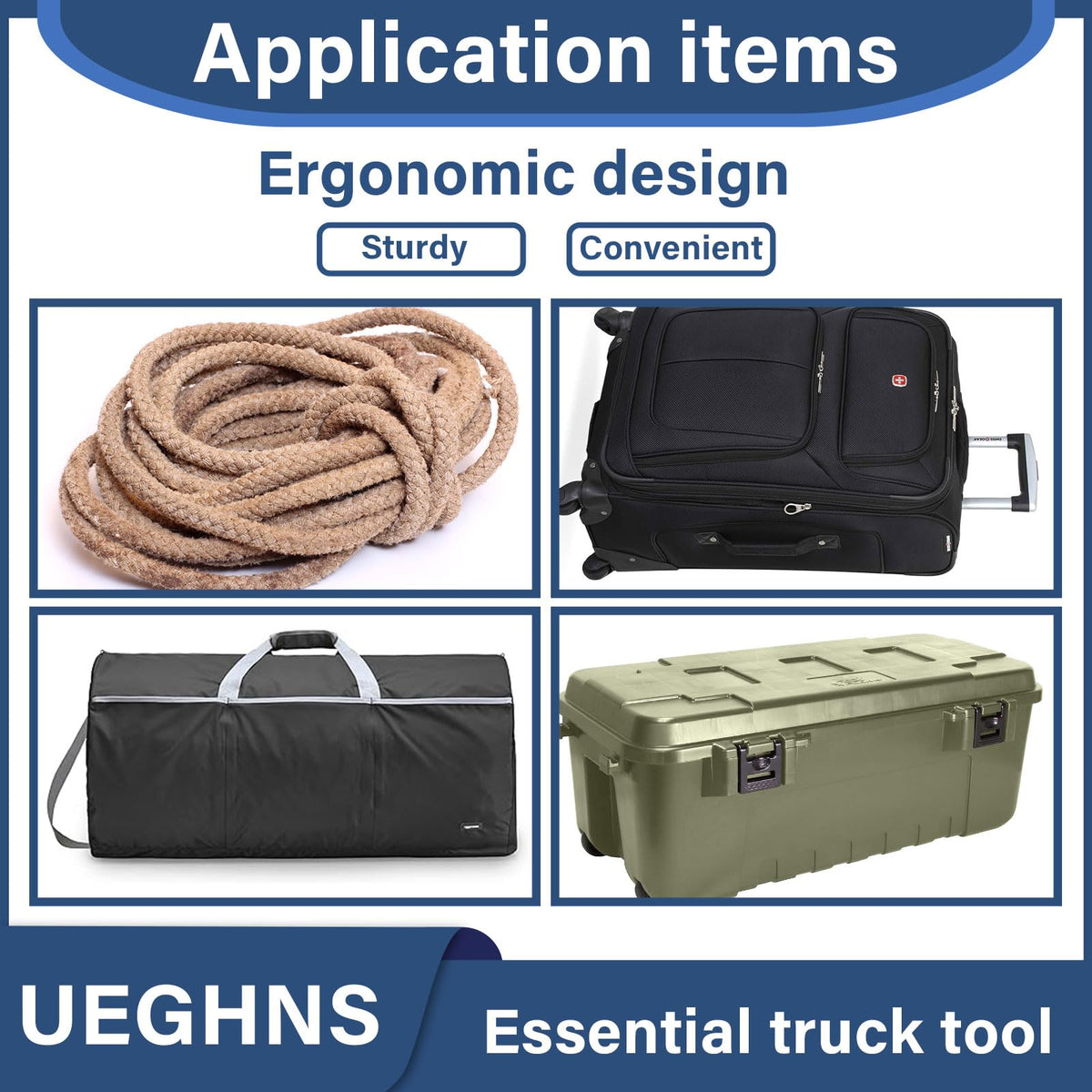 UEGHNS handle and outer lock collar close-up showing secure, anti-slip locking benefit