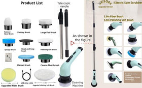 UEISODC closeup of brush heads array showing attachment variety for multiple surfaces