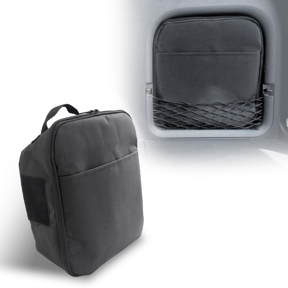 Uemicip front view showing snug RAV4 fit and organized storage benefit