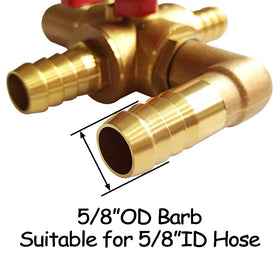 Uenede valve held in hand demonstrating compact size and sturdy build