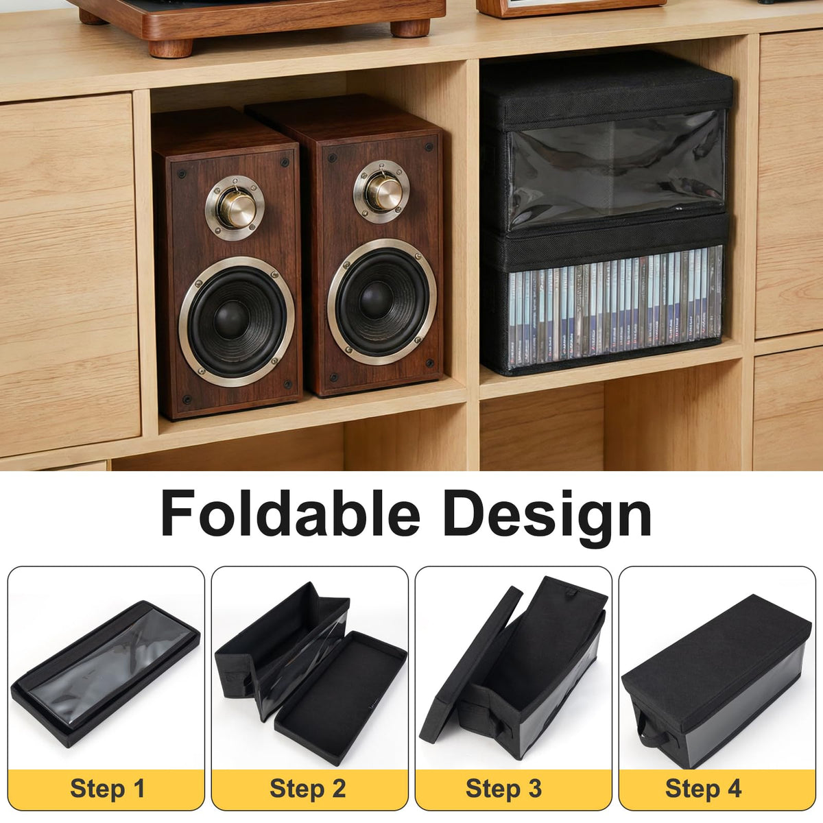 UENTIP box in use on a home shelf showing tidy storage and easy retrieval
