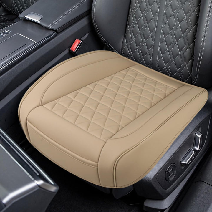 UHANBUT beige front seat cover on car seat protecting upholstery