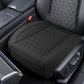 UHANBUT front view of black seat cover showing sleek protection and style