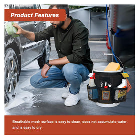 UHANBUT in-use car wash setup showing tool organization and efficiency