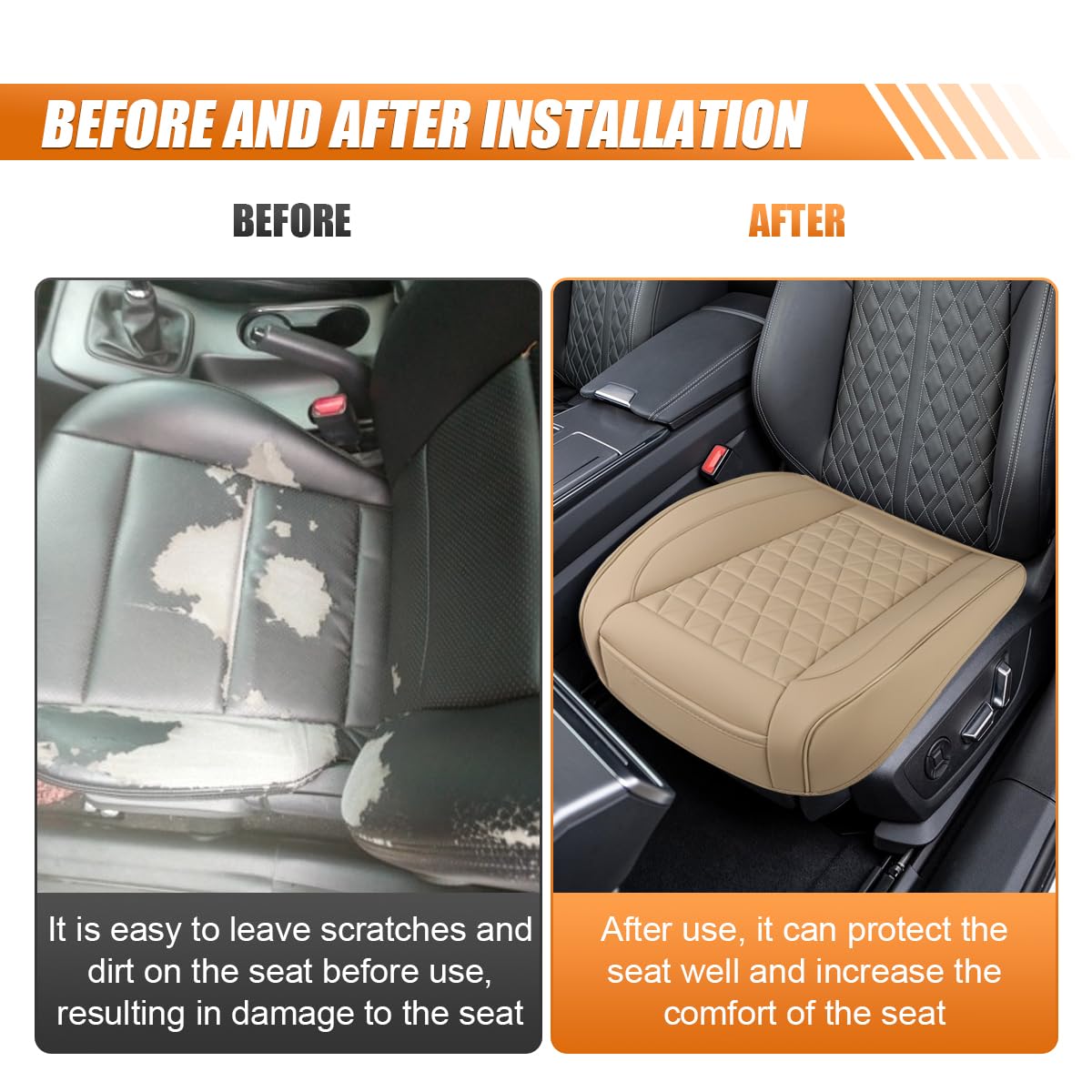 UHANBUT fastening hooks under seat demonstrating secure anti-slip fit