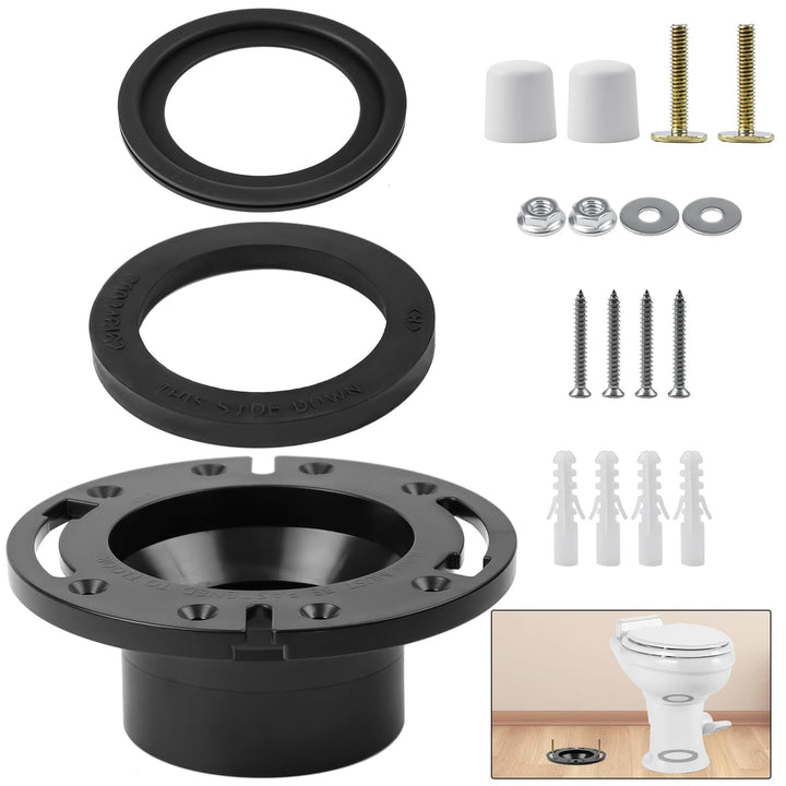 UHEGDRR front packaging showing complete RV toilet seal and 3 inch flange kit for quick repairs