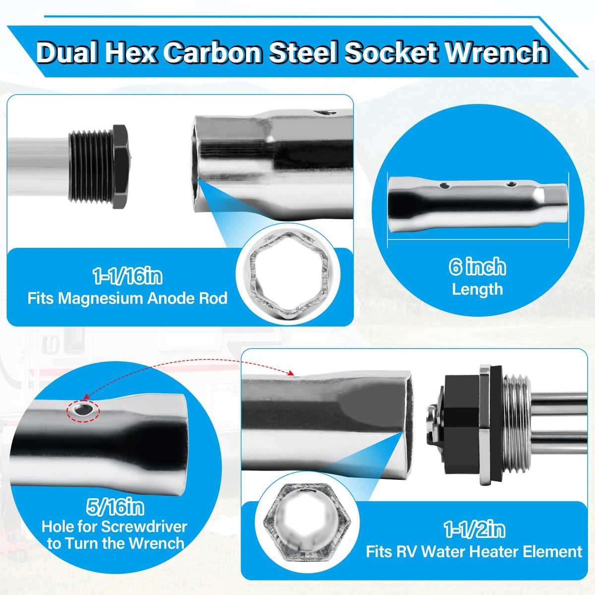 UHEGDRR heating element close-up showing corrosion-resistant surface and durability