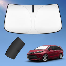 UKTOP front view on windshield showing full coverage and sun protection