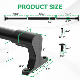 ULITECO telescoping adjustment demo displaying length range for various door widths