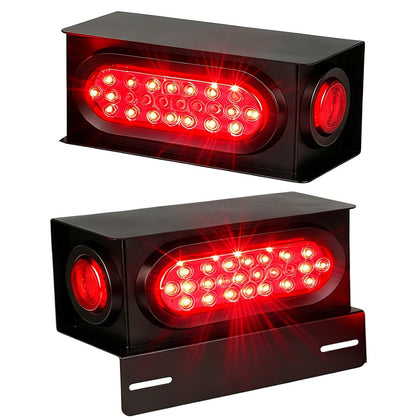 ULITECO 6-inch oval tail light front view showing bright LEDs and improved visibility