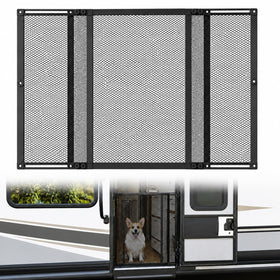 ULITECO front view of grille protecting an RV screen, shows full coverage benefit