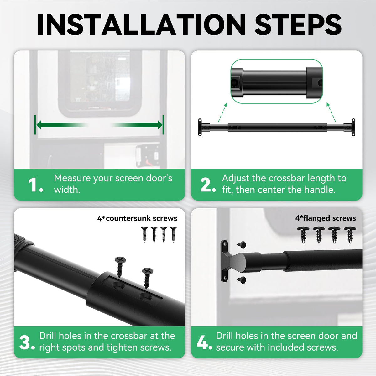 ULITECO hardware kit with screws and drill bit included for quick installation