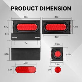 ULITECO lights mounted on a boat trailer demonstrating weather-resistant fitment