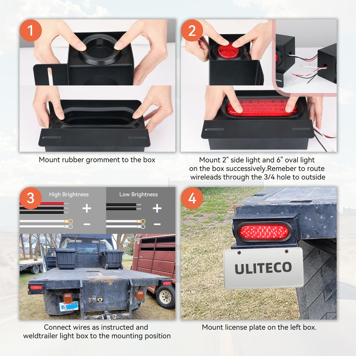 ULITECO wiring and connectors layout showing easy installation and compatibility