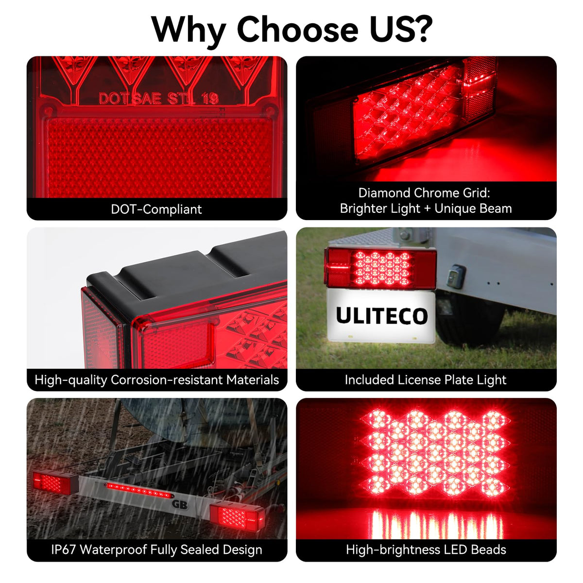 ULITECO wiring harness with color-coded wires for simpler, faster installation