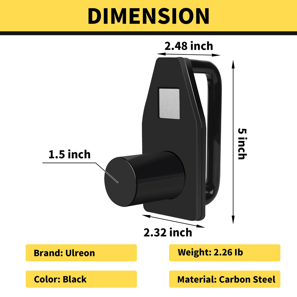Ulreon close-up of rubber face with magnet showing stable contact benefit