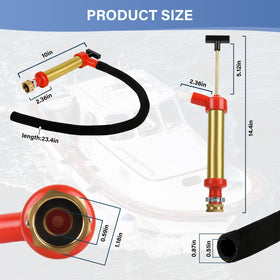 Ulreon pump next to ruler size comparison showing compact 10.25-inch length convenience