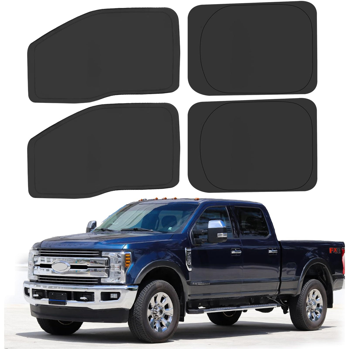 ULROLIT front view of packaged window shades showing fit and completeness