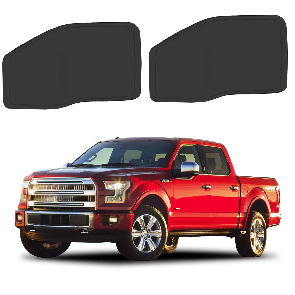 ULROLIT packaged two-pack front side window shade shows complete kit and convenience