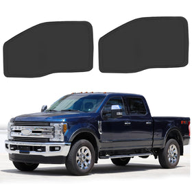 ULROLIT front side window shade on truck glass showing full coverage and sun protection