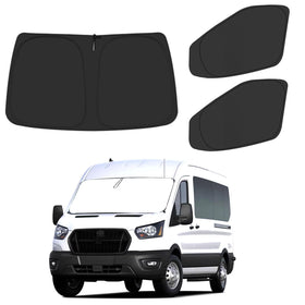 ULROLIT front windshield sunshade installed showing full coverage and heat reduction