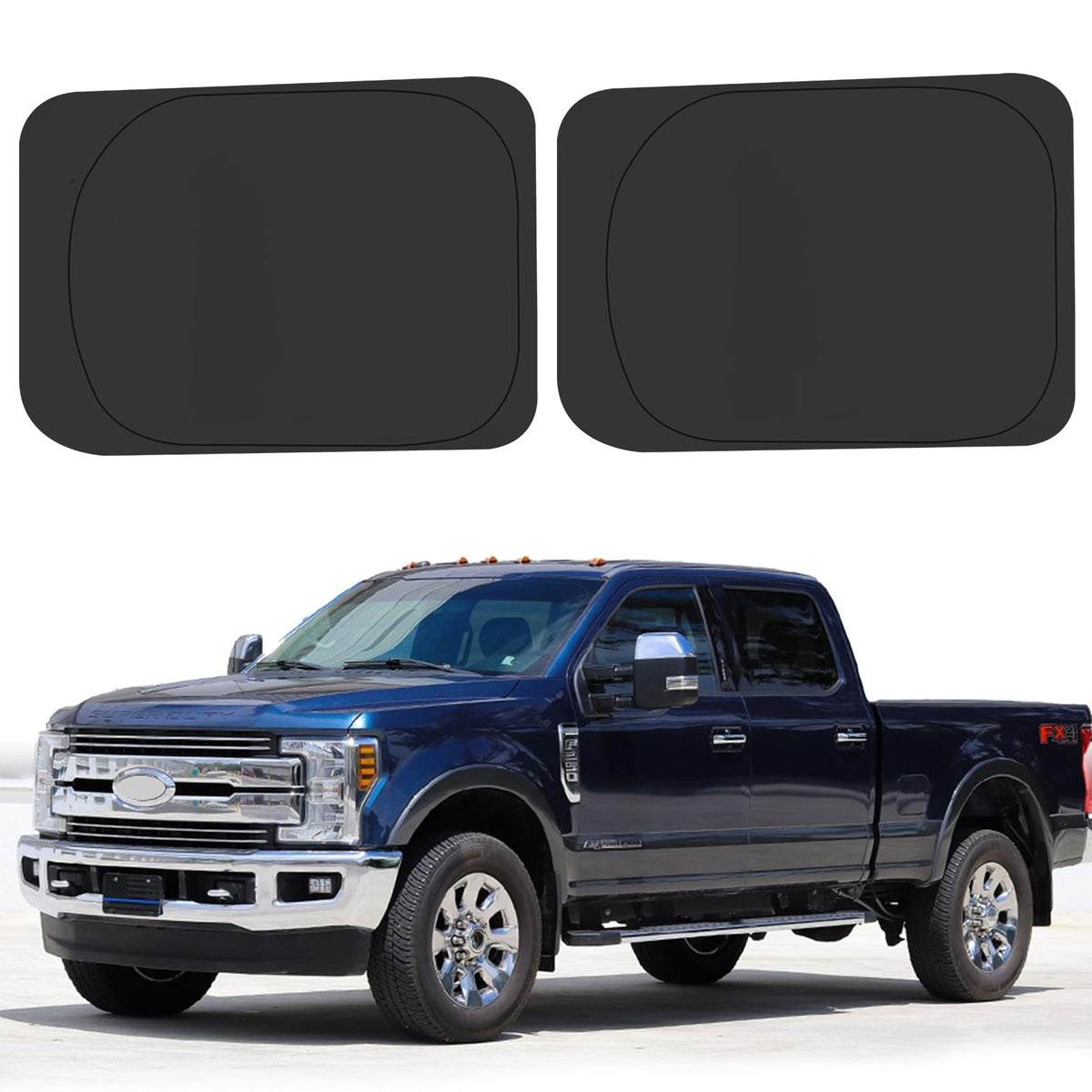ULROLIT rear side window shade front view showing full coverage and sun protection
