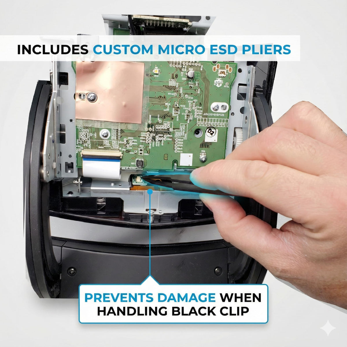 Ultima Industries screen held by hand showing real-world size