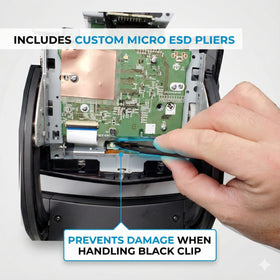 Ultima Industries screen held by hand showing real-world size