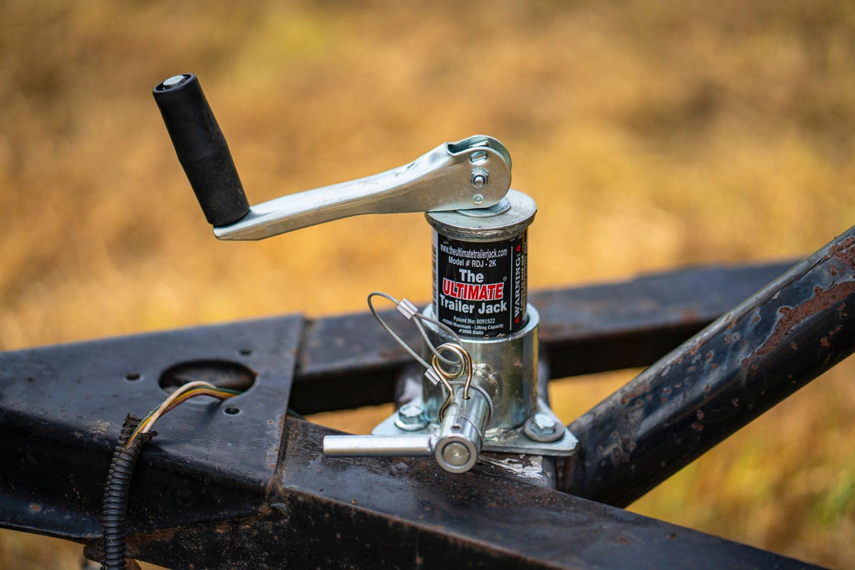 The Ultimate Trailer Jack drop leg extended illustrating quick large lift