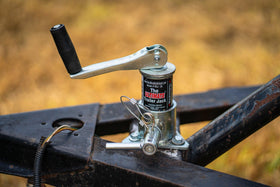The Ultimate Trailer Jack drop leg extended illustrating quick large lift